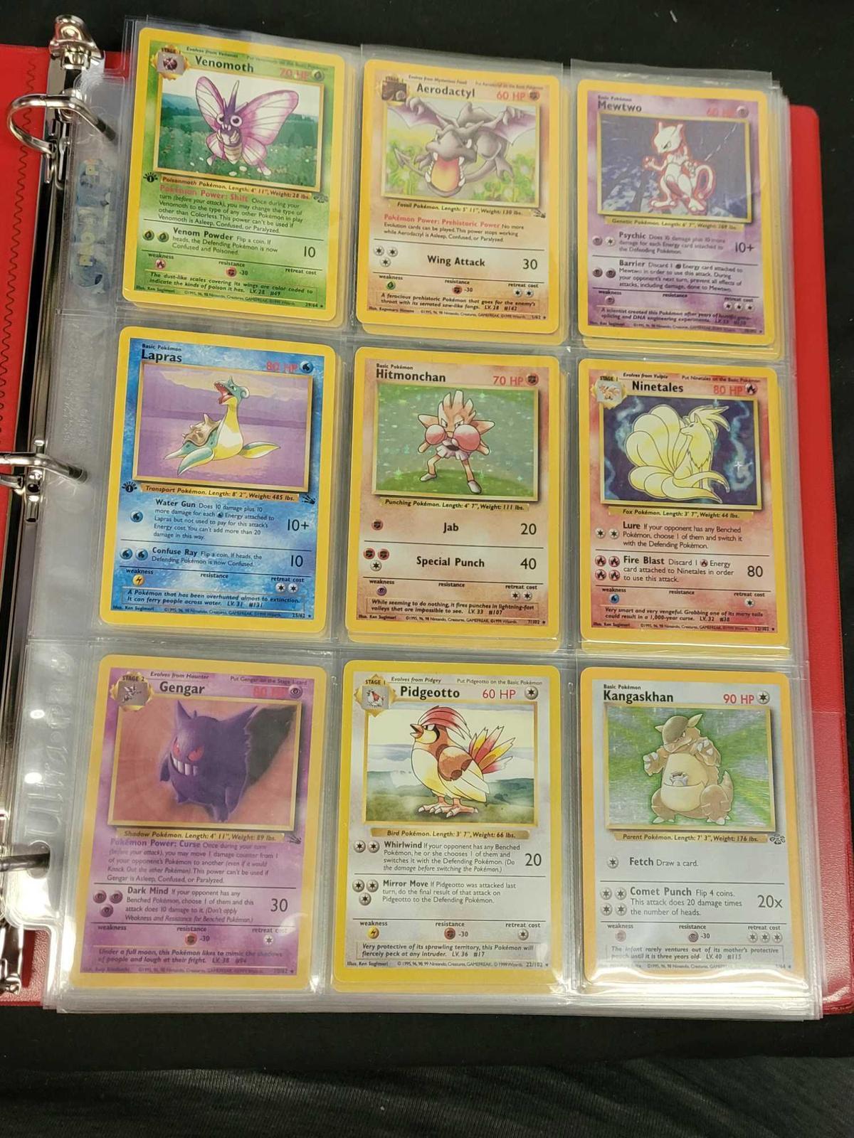 binder of pokemon card's WOTC, 1st edition, Shadowless, holo