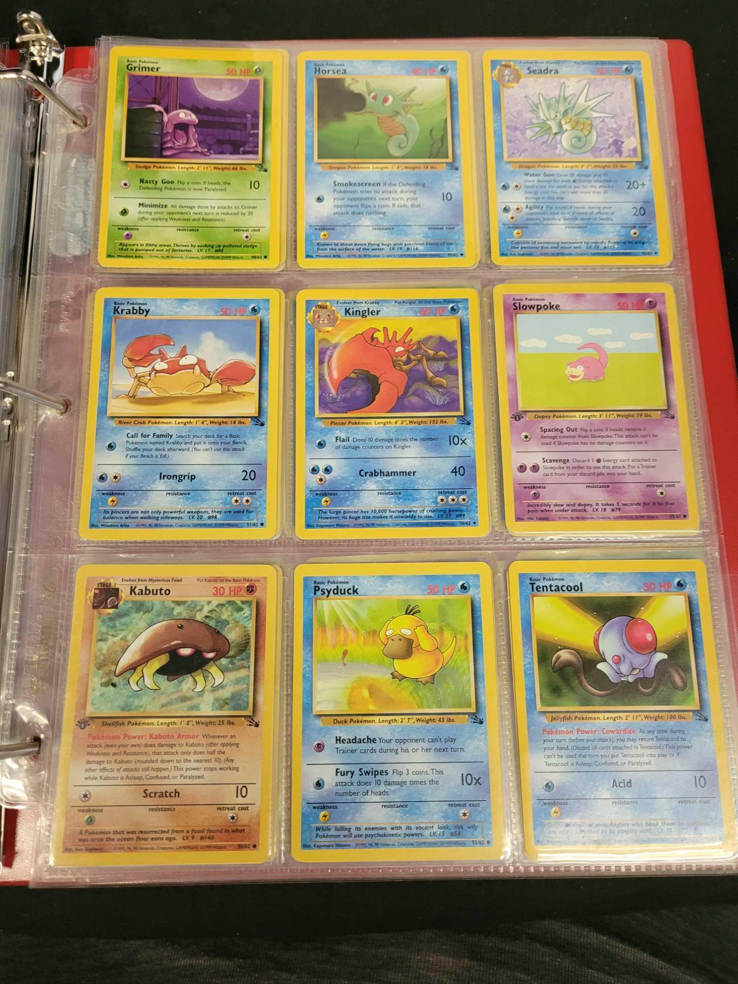 binder of pokemon card's WOTC, 1st edition, Shadowless, holo