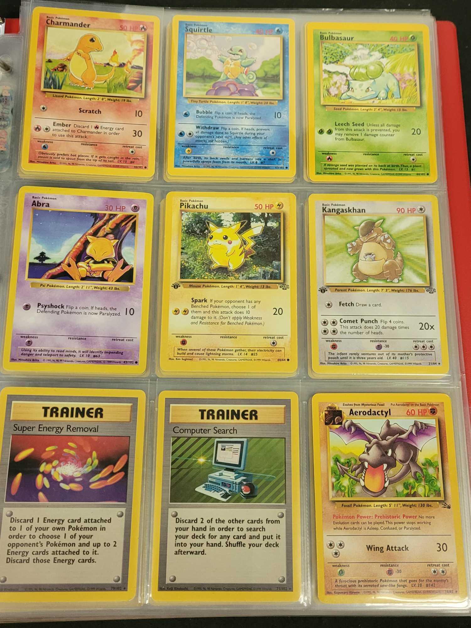 binder of pokemon card's WOTC, 1st edition, Shadowless, holo