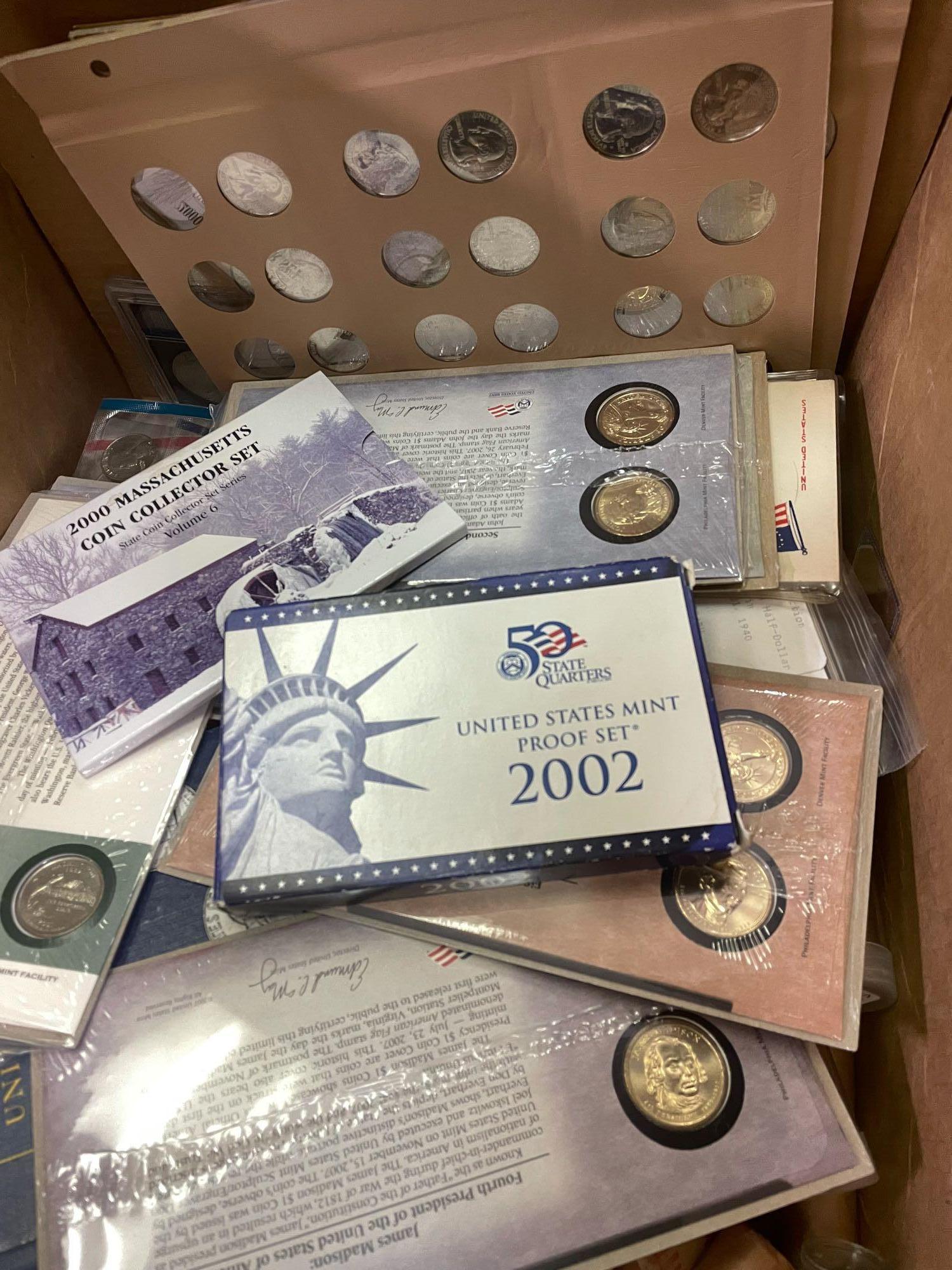 Massive Estate Lot: Slabs, Silver, Proof Sets, Mint Sets, Currency, Unc Rolls