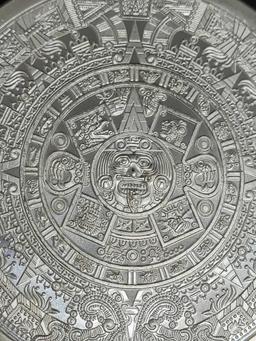5 Ounce Silver Round Mexico Cuahtemoc Silver .999 Fine Silver ASW Silver Amazing High Relief Detail