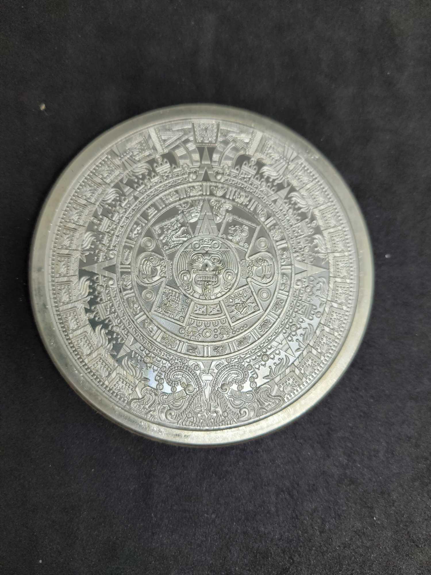 5 Ounce Silver Round Mexico Cuahtemoc Silver .999 Fine Silver ASW Silver Amazing High Relief Detail