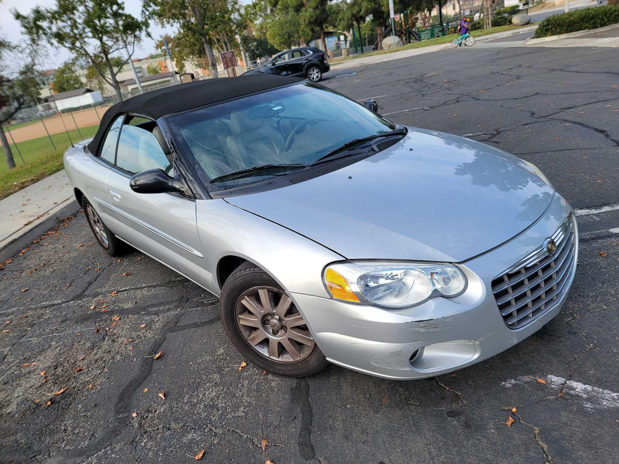 2004 Chrysler Sebring Limited Convertible VIN 1c3EL65R34N108584 smogged signed title