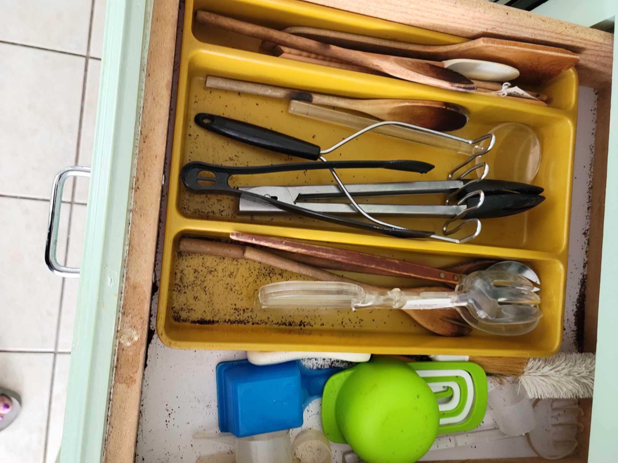 Contents of all Lower Kitchen cabinets