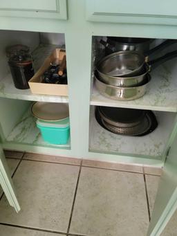 Contents of all Lower Kitchen cabinets
