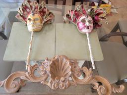 Beautiful Handpainted masks from Italy Wall art