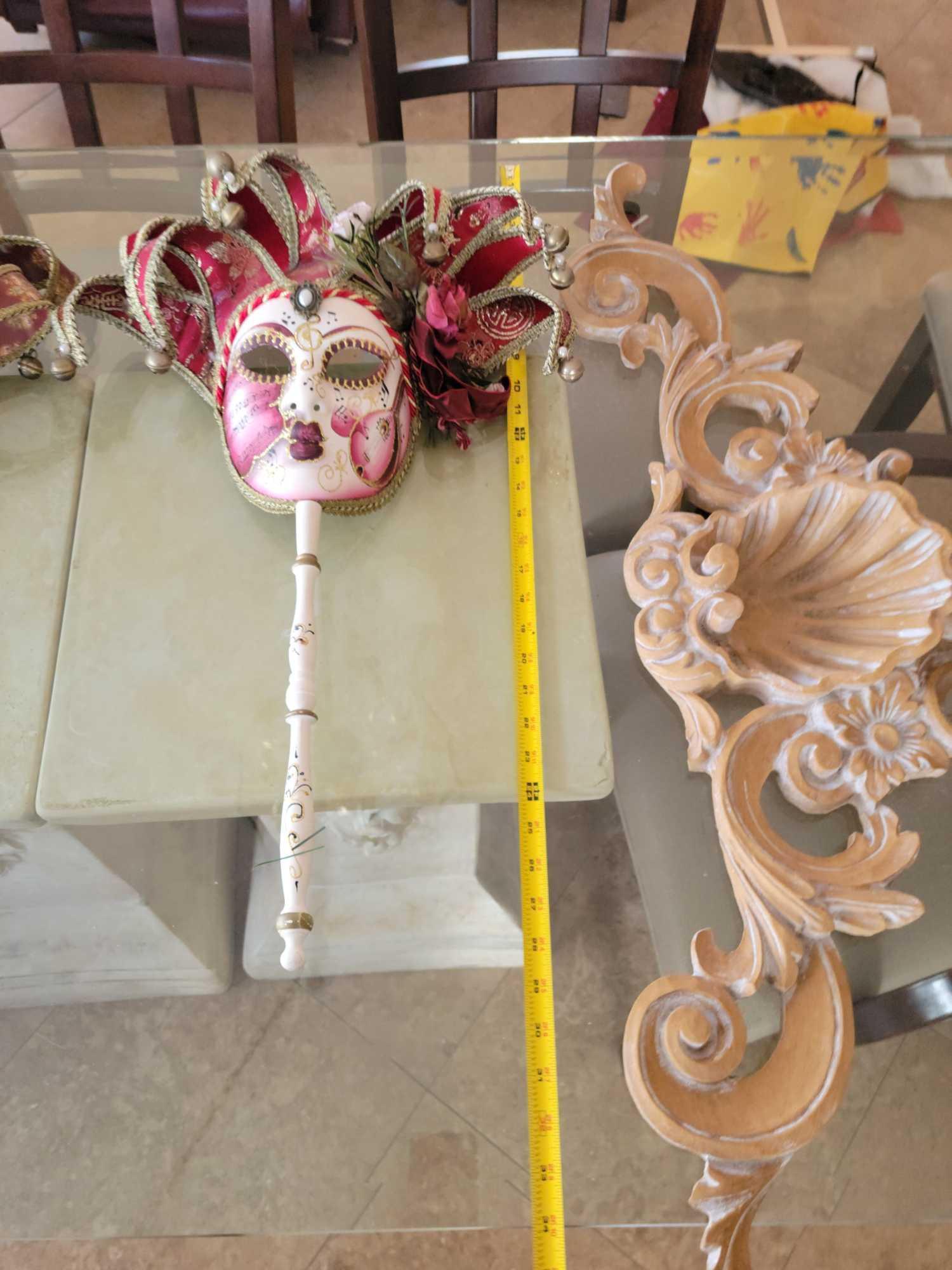 Beautiful Handpainted masks from Italy Wall art