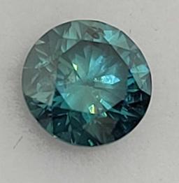 Blue Diamond AAA Quality Round .23ct with IGR certified fire earth mined