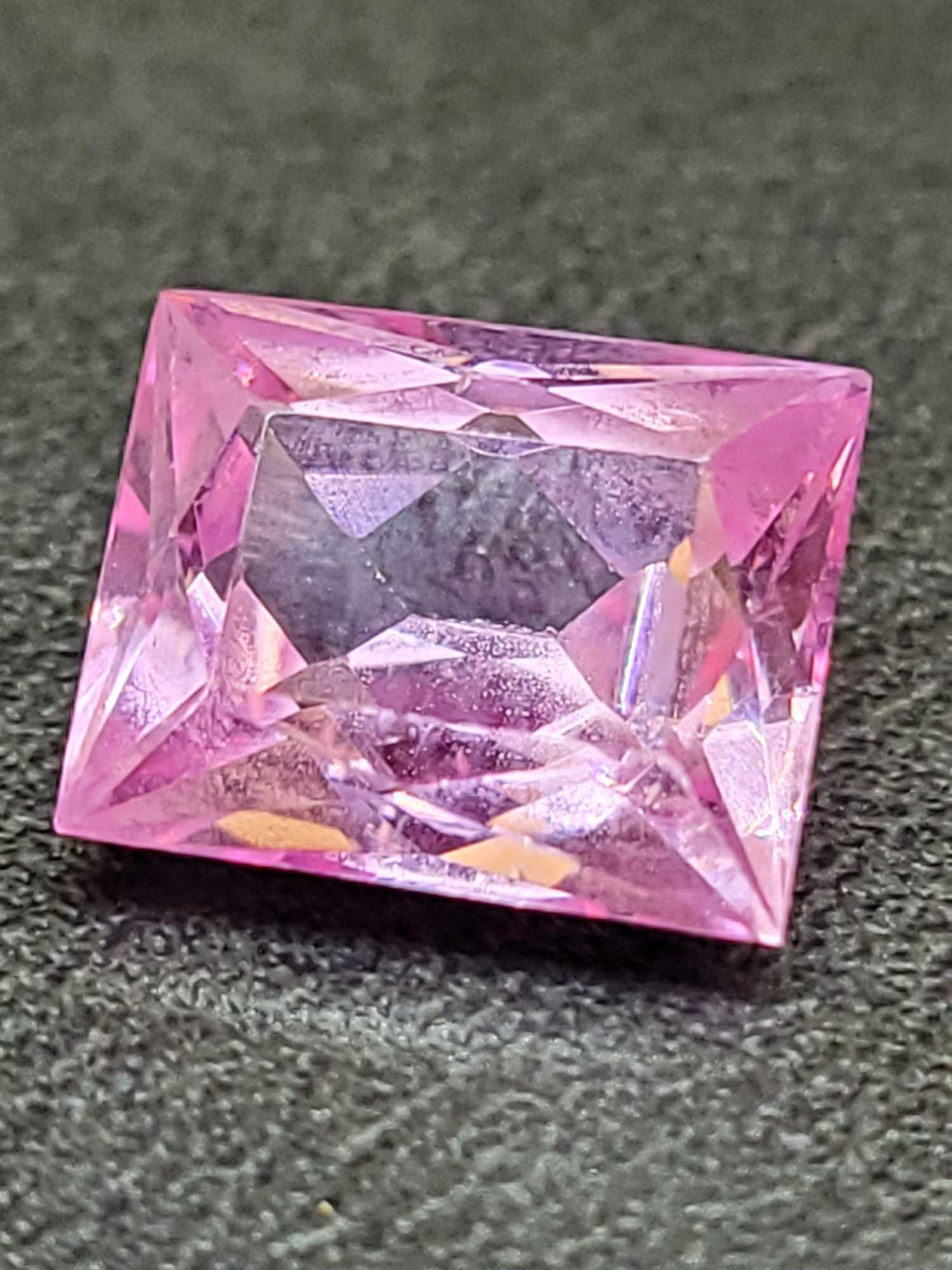 Stunning 4.73 Princess cut pink ruby Beautiful Gemstone