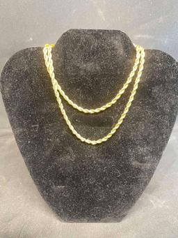 22K and 24k Gold Chain Necklaces.