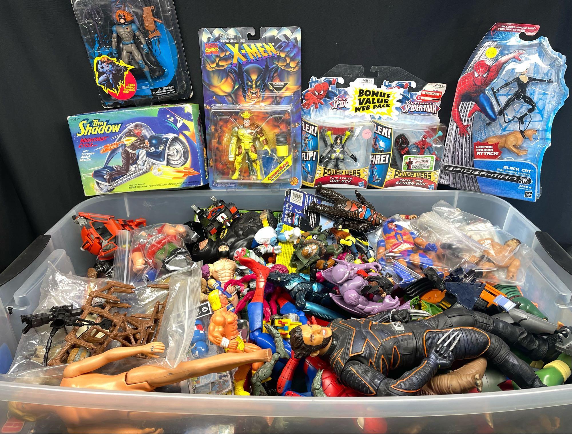 Huge Massive Vintage Action Figure Lot. Star Wars, He Man, Ninja Turtles, Kaiju, Spider Man , Marvel