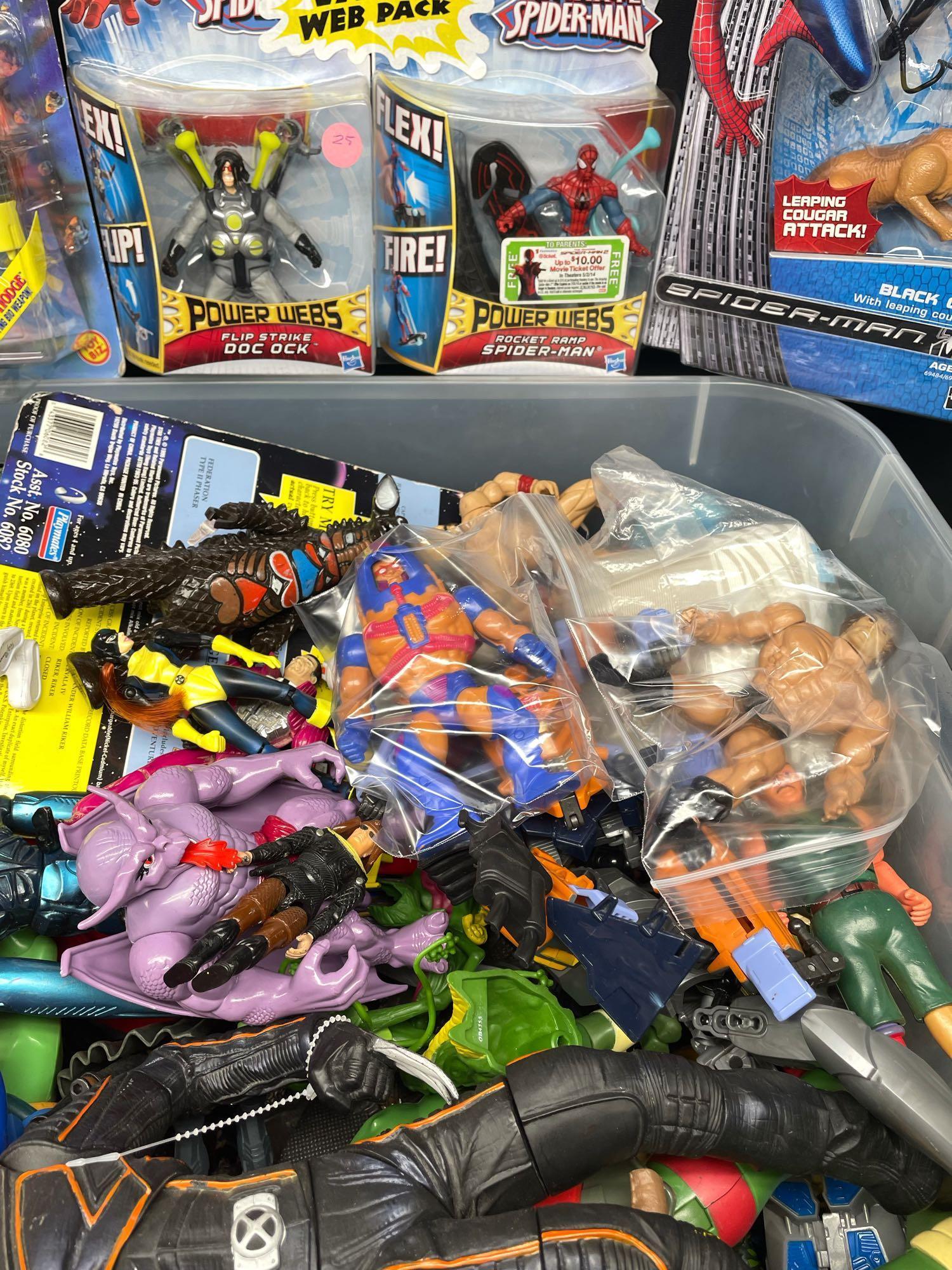 Huge Massive Vintage Action Figure Lot. Star Wars, He Man, Ninja Turtles, Kaiju, Spider Man , Marvel