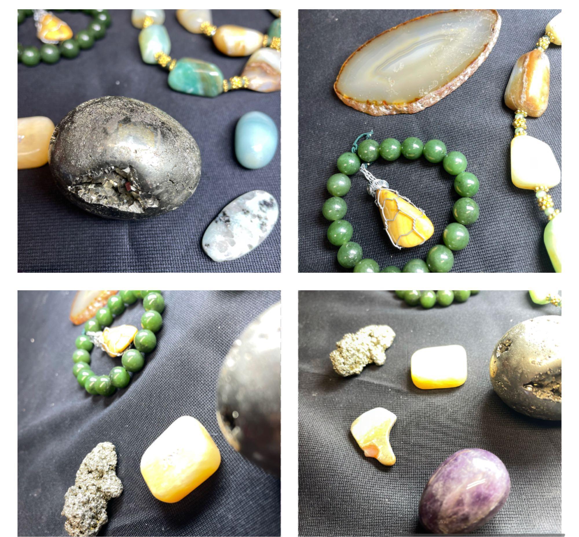 Gemstone Lot. Amethyst, Pyrite, Nephrite, Agate More