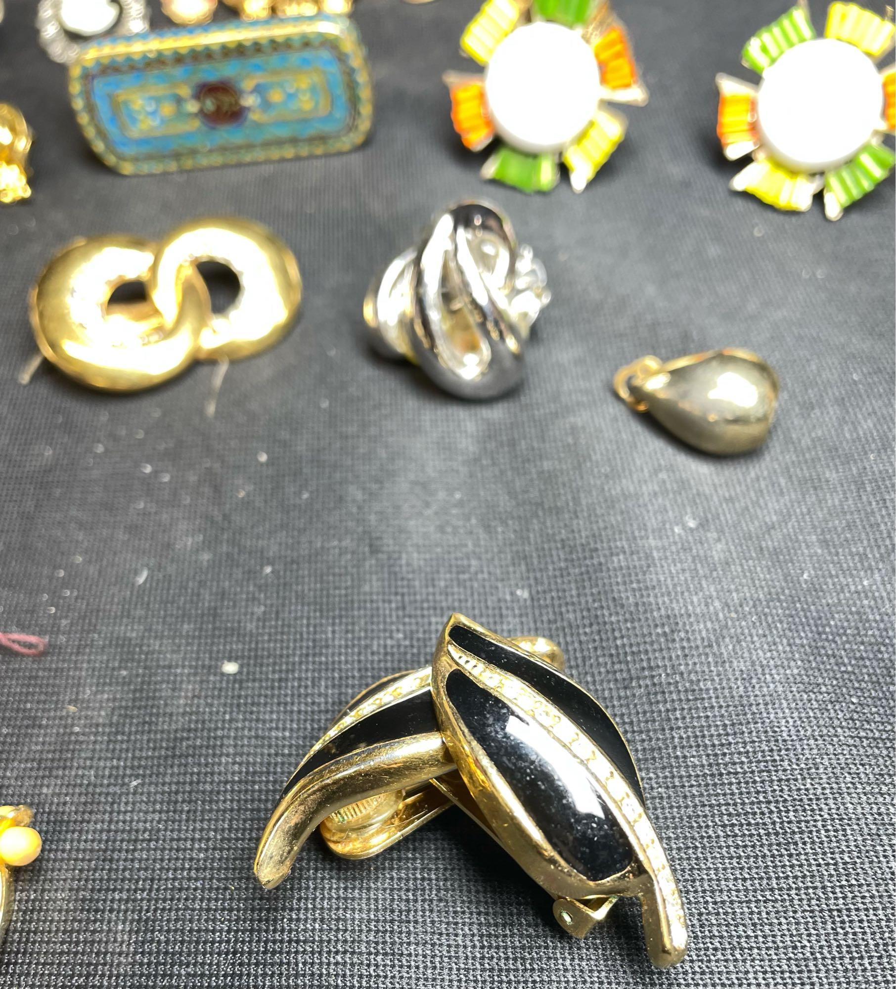 High End Snap On Ear Rings, Vintage Cameos. Chanel, C. Dior, Haskell, Givenchy