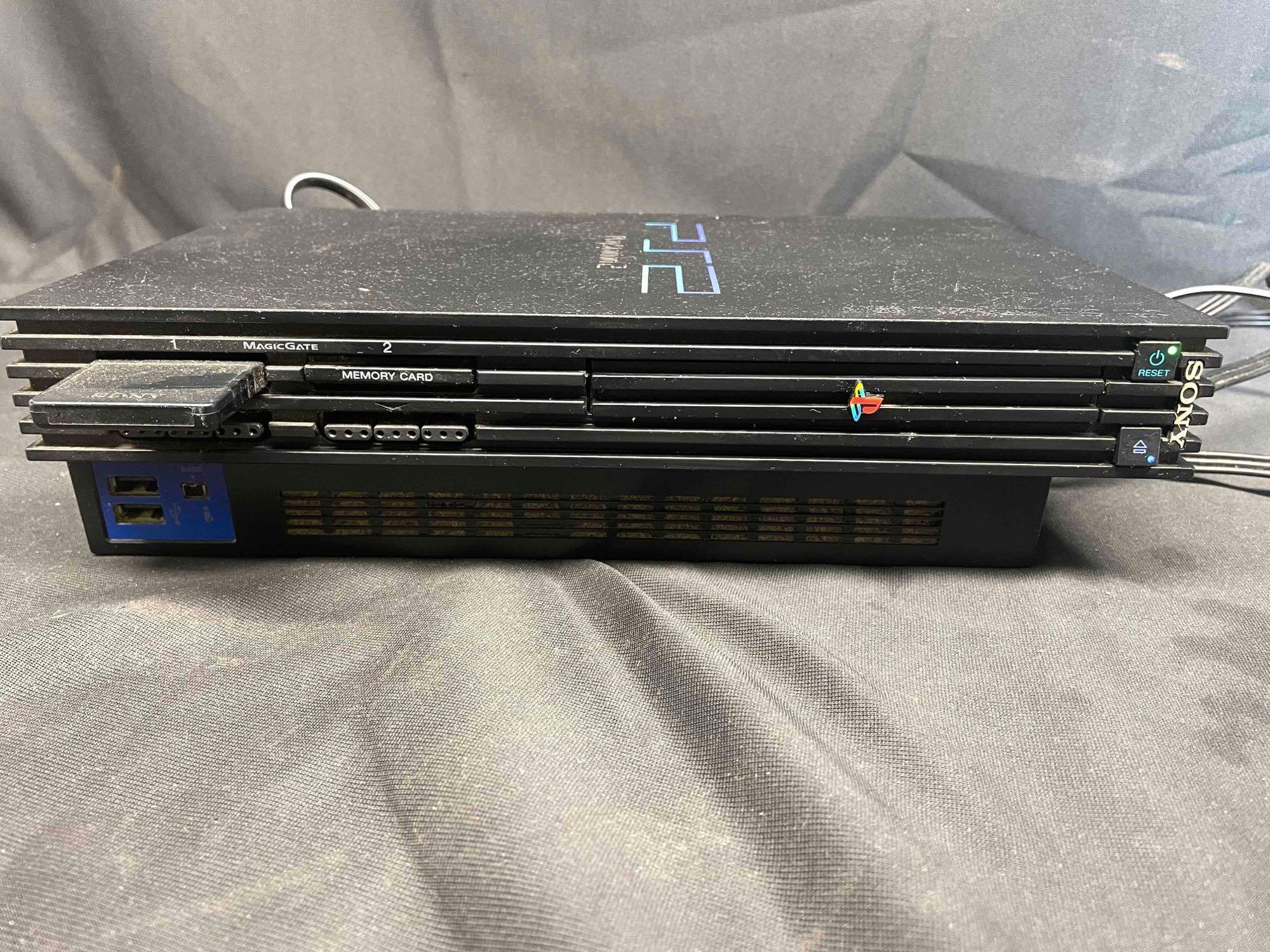 PS2 PlayStation 2 System With 3 Games PS1 The Legend of Dragoon,