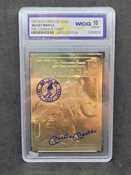 1996 Bleachers 23k gold Mickey Mantle WCG 10