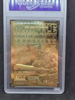 1996 Bleachers 23k gold Mickey Mantle WCG 10