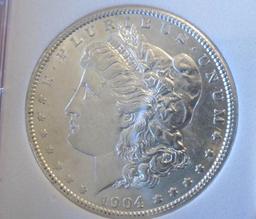 Morgan silver dollar 1904 p gem bu blazing frosty white rare date beauty