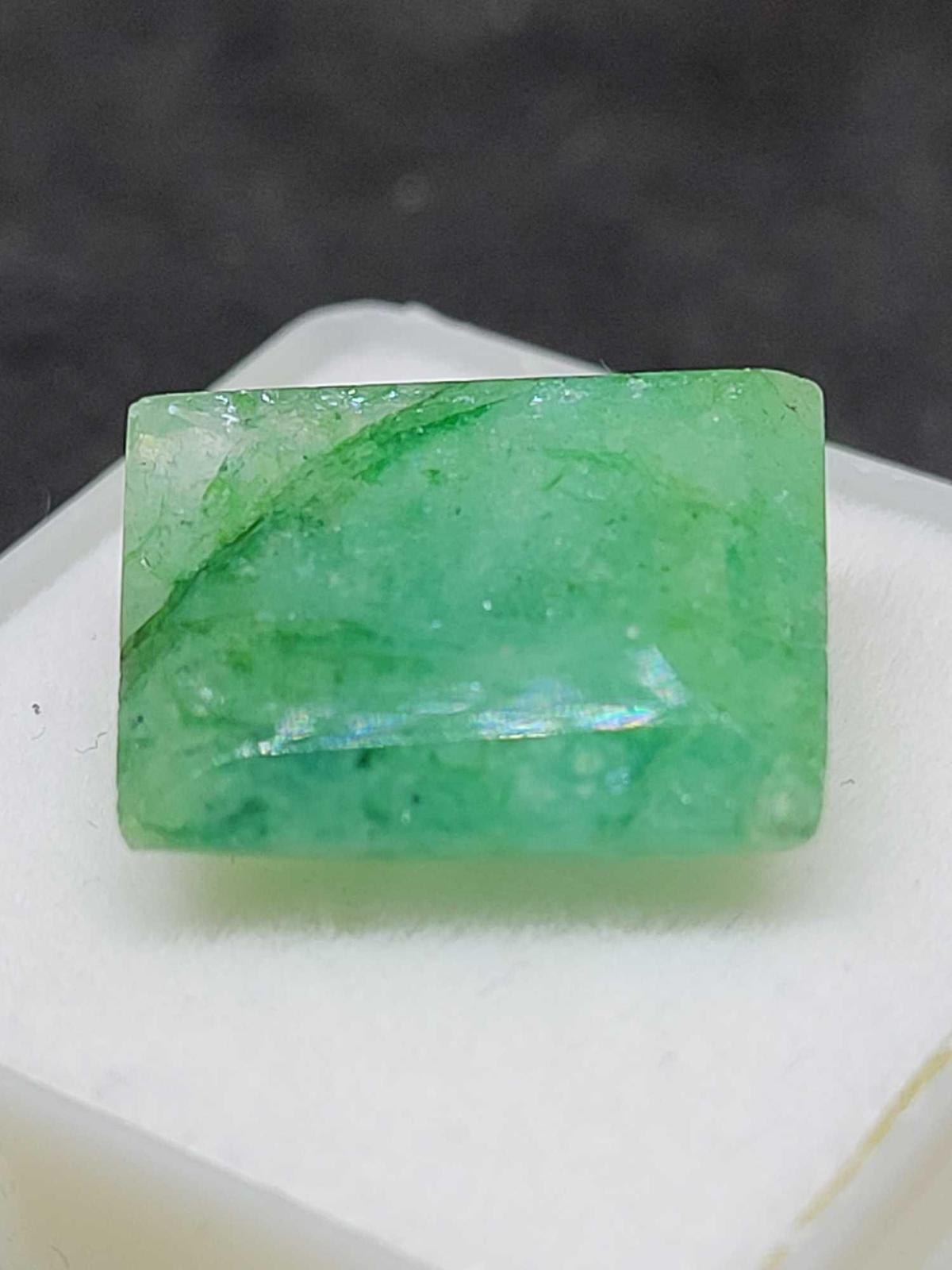 Green Emerald Huge sea green beauty 10.02ct nice earth mind gem