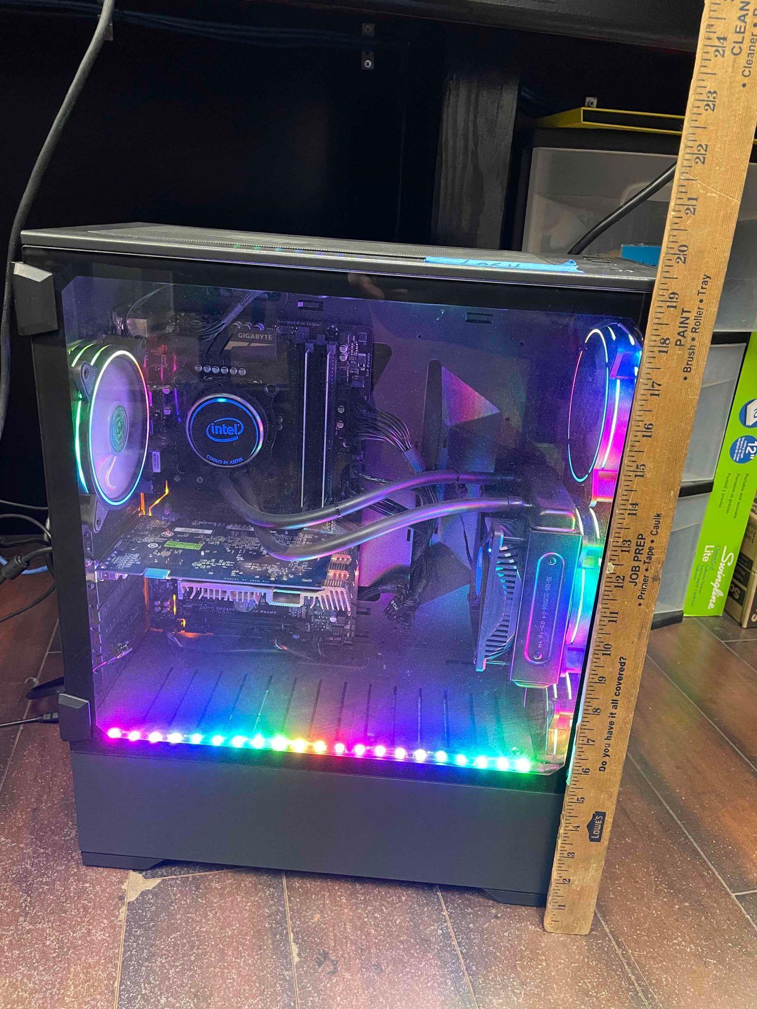 BGears Gaming PC. Multi Color Rainbow LED lights.