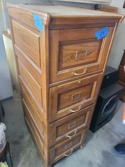 oak file cabinet 5ft tall