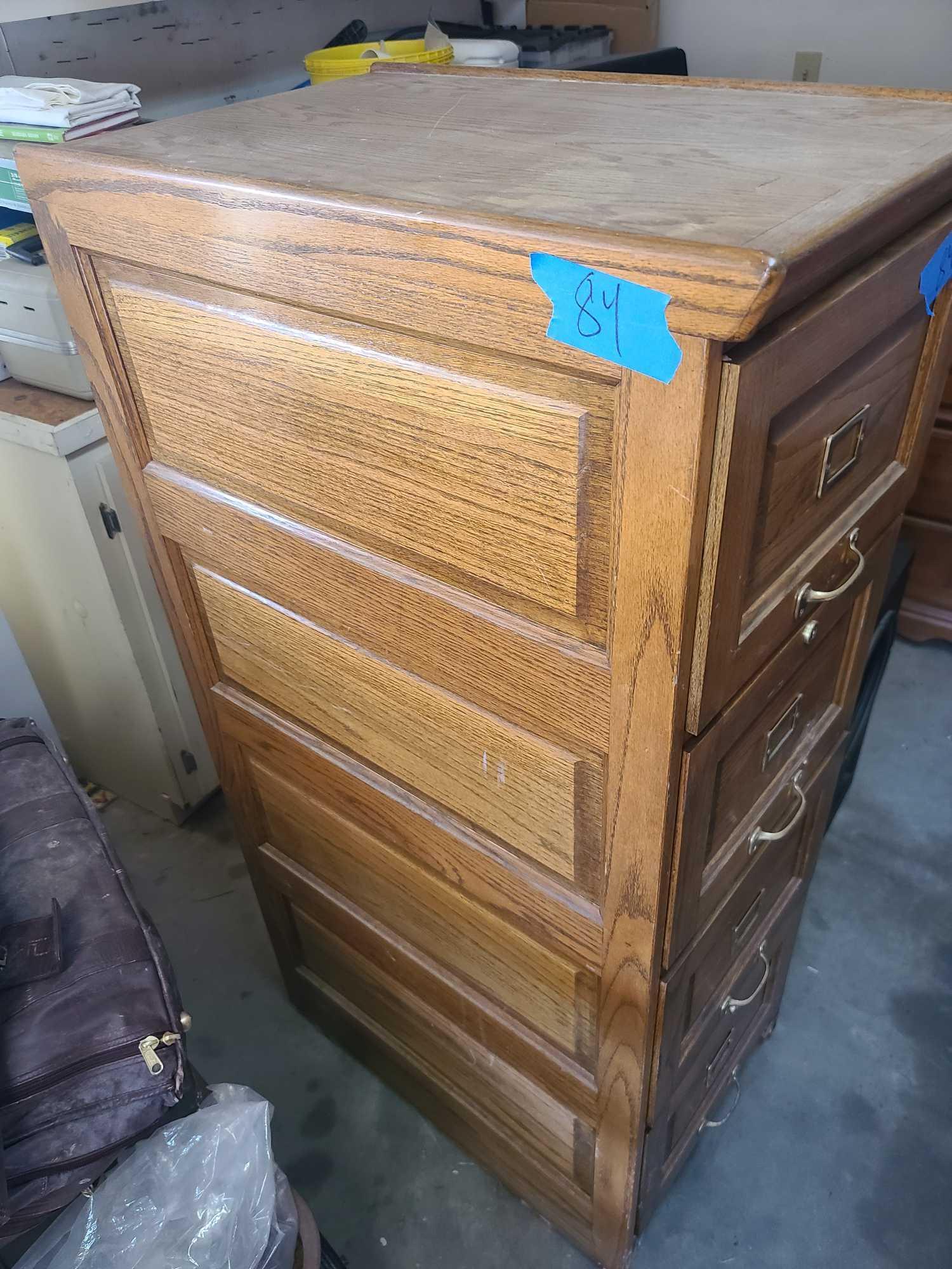 oak file cabinet 5ft tall