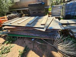 pallet of spare wood various sizes mostly 4x8ft