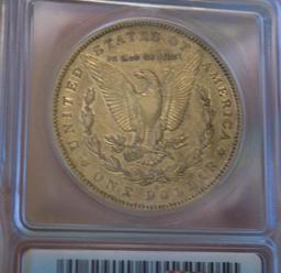 Morgan silver dollar 1884 s icg vf35+++ under grade looks au rare date certified beauty