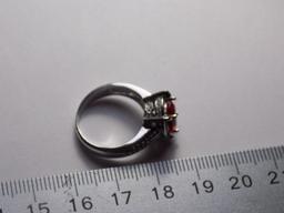 ruby and diamond ring 925 sterling new designer wow piece 5+ cts