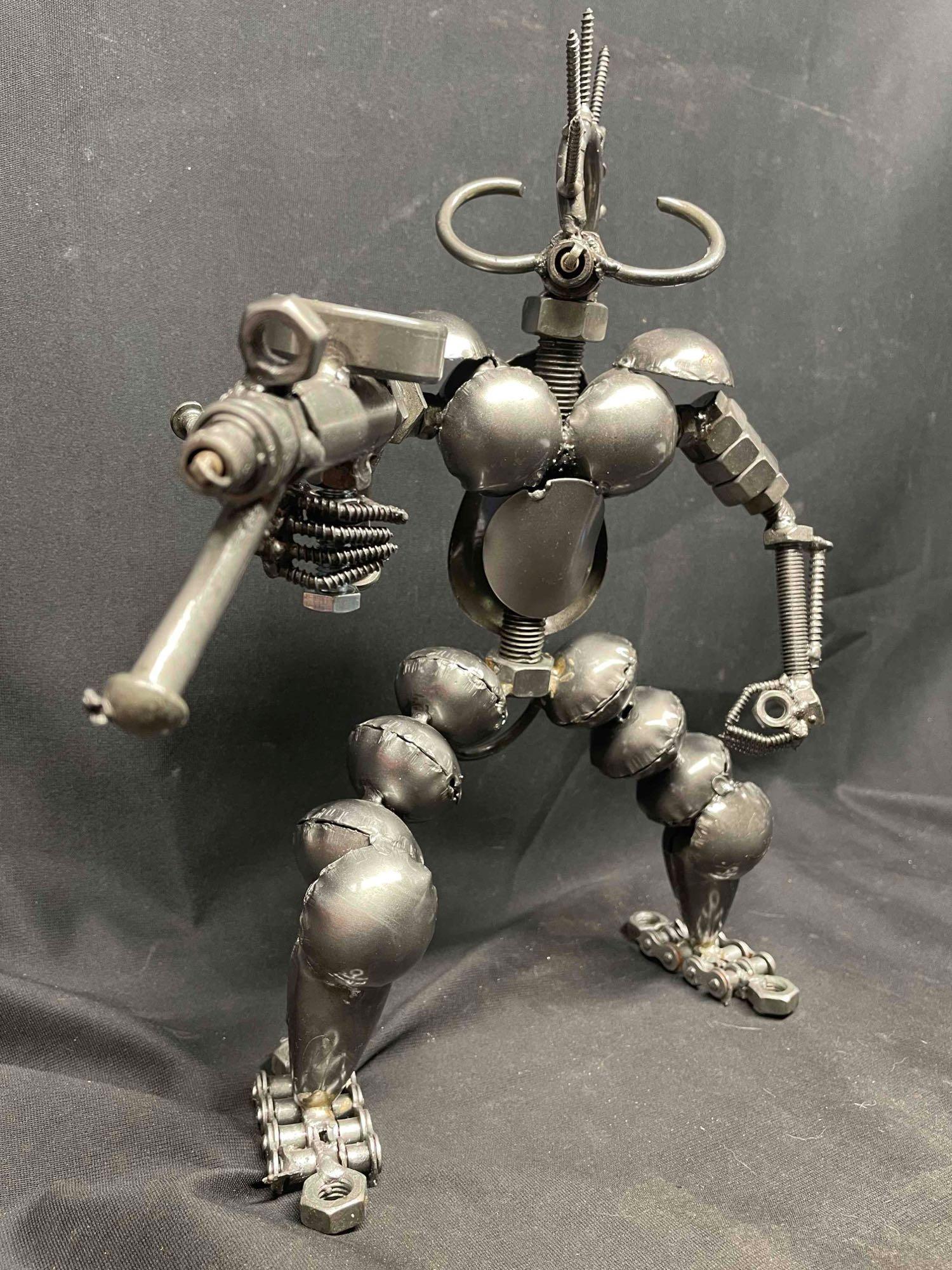 Nuts n Bolts Metal Sculpture. Alien Monster Robot New Modern Art