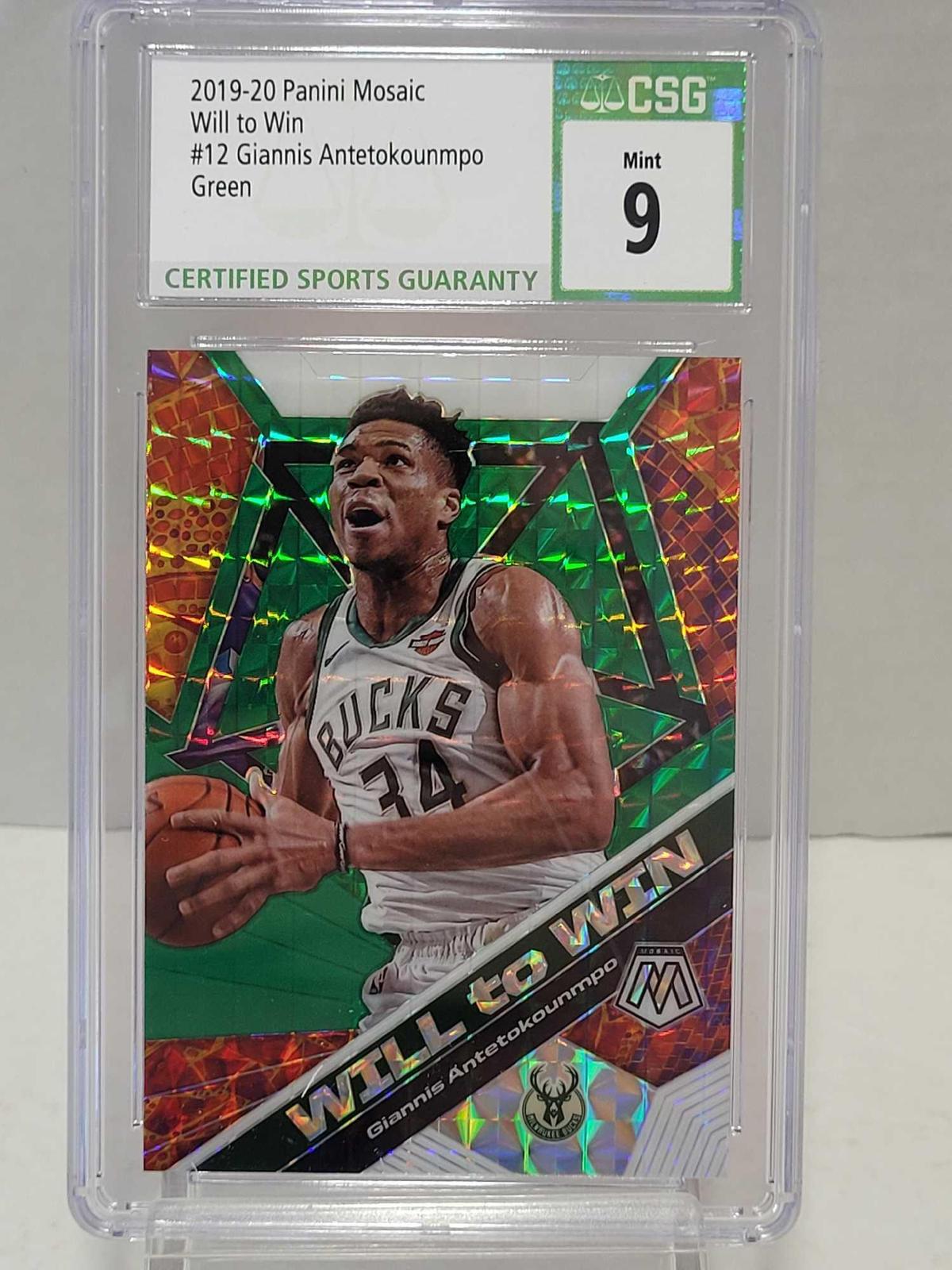 2019-20 Panini Mosaic Giannis Antetokounmpo CSG Mint 9