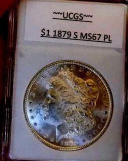 Morgan silver dollar 1979 s gem bu blazing pl from obw roll ms++++++ satin high grade