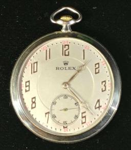 Mechanical Stem Wind Pocket Watch says Rolex 1 year warranty