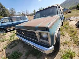 1979 Chevy Scottsdale c20 Pickup Truck with camper shell non running for parts w/ title