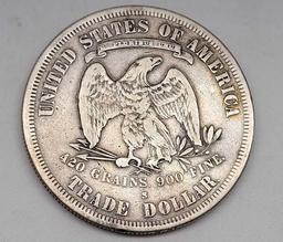 1877-S United States Trade Dollar 420 Grains 900 fine