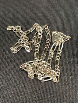 Silver Chains and Pendants, Some costume Jewelry. marked 925 Italy