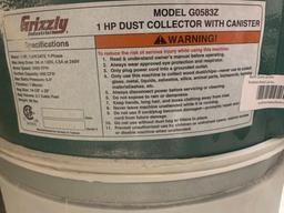 Grizzly Industrial 1 HP Dust Collector with Canister Model G0583Z