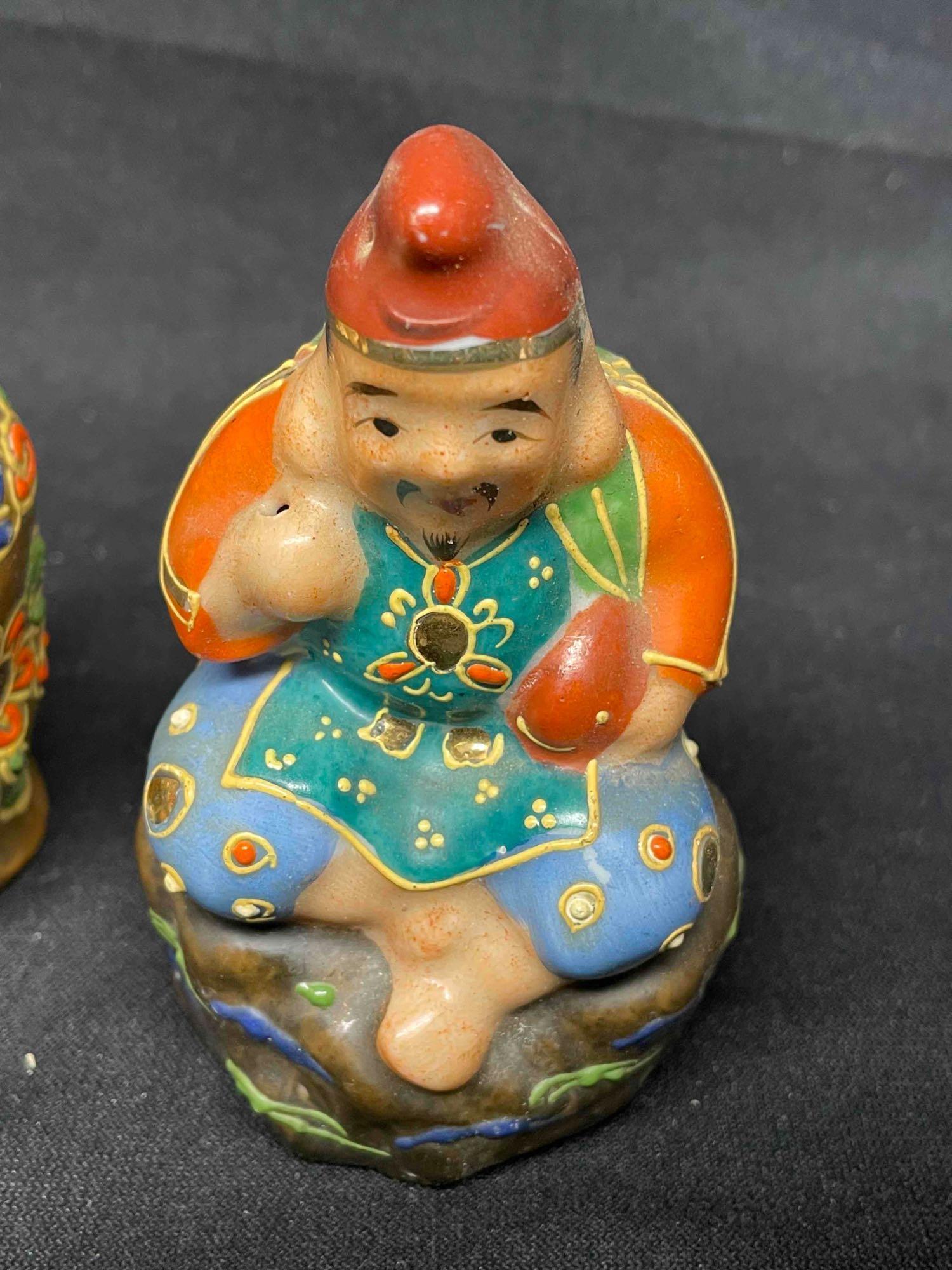 Vintage Antique Japanese, Kutani Porcelain Figurines
