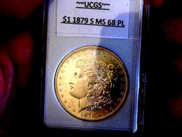 Morgan silver dollar 1879 s Gem bu pl high grade glassy mirrors ms+++++++ blazing