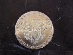 American silver eagle 1987 key date toned gem bu frosty white 1 troy oz bullion