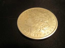 1890 Morgan silver dollar AU Great date.