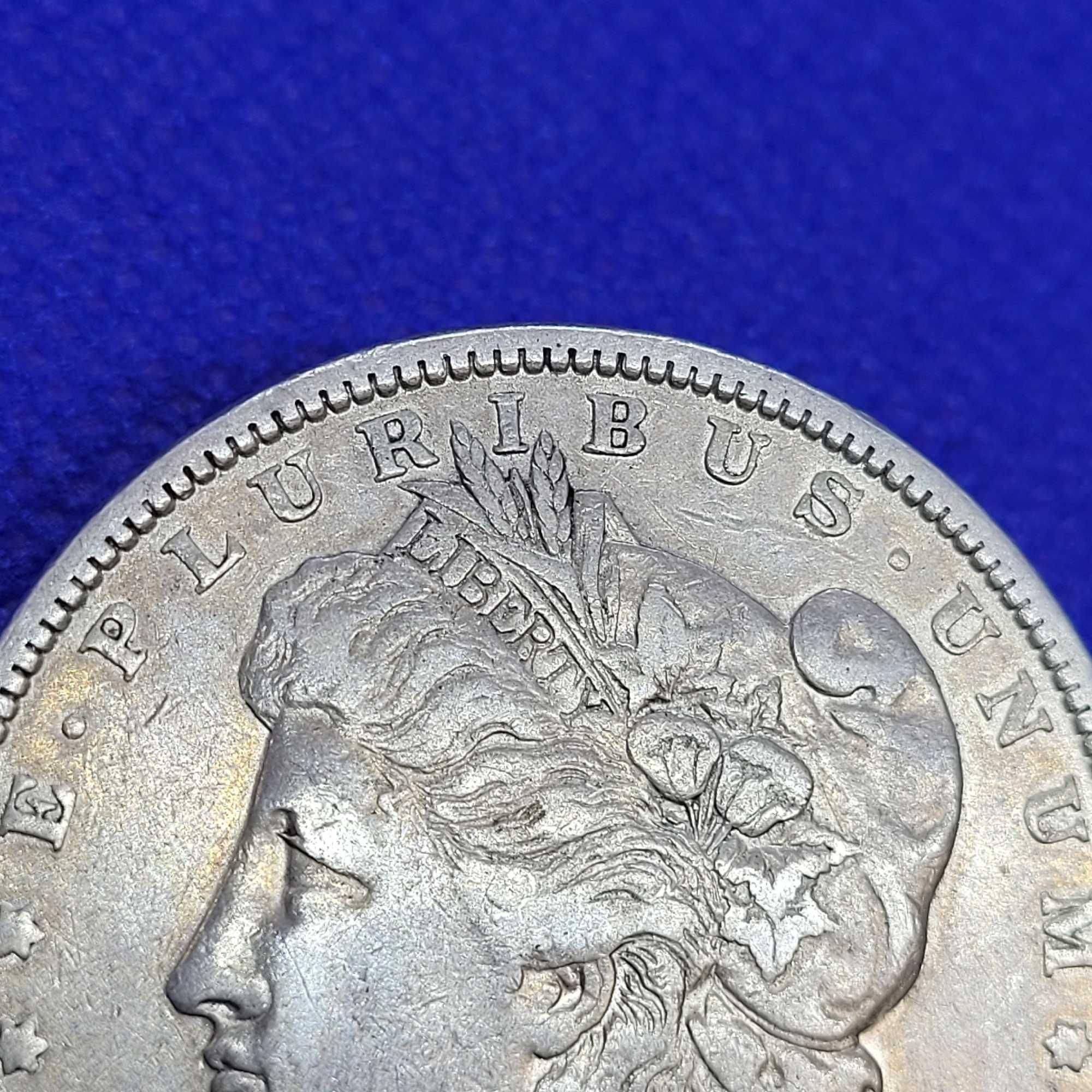 1890 Morgan silver dollar AU Great date.