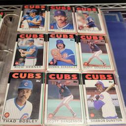 1986 Topps baseball cards 3 binders