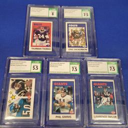 5 CSG Graded 1992 Diamond NFL Superstar