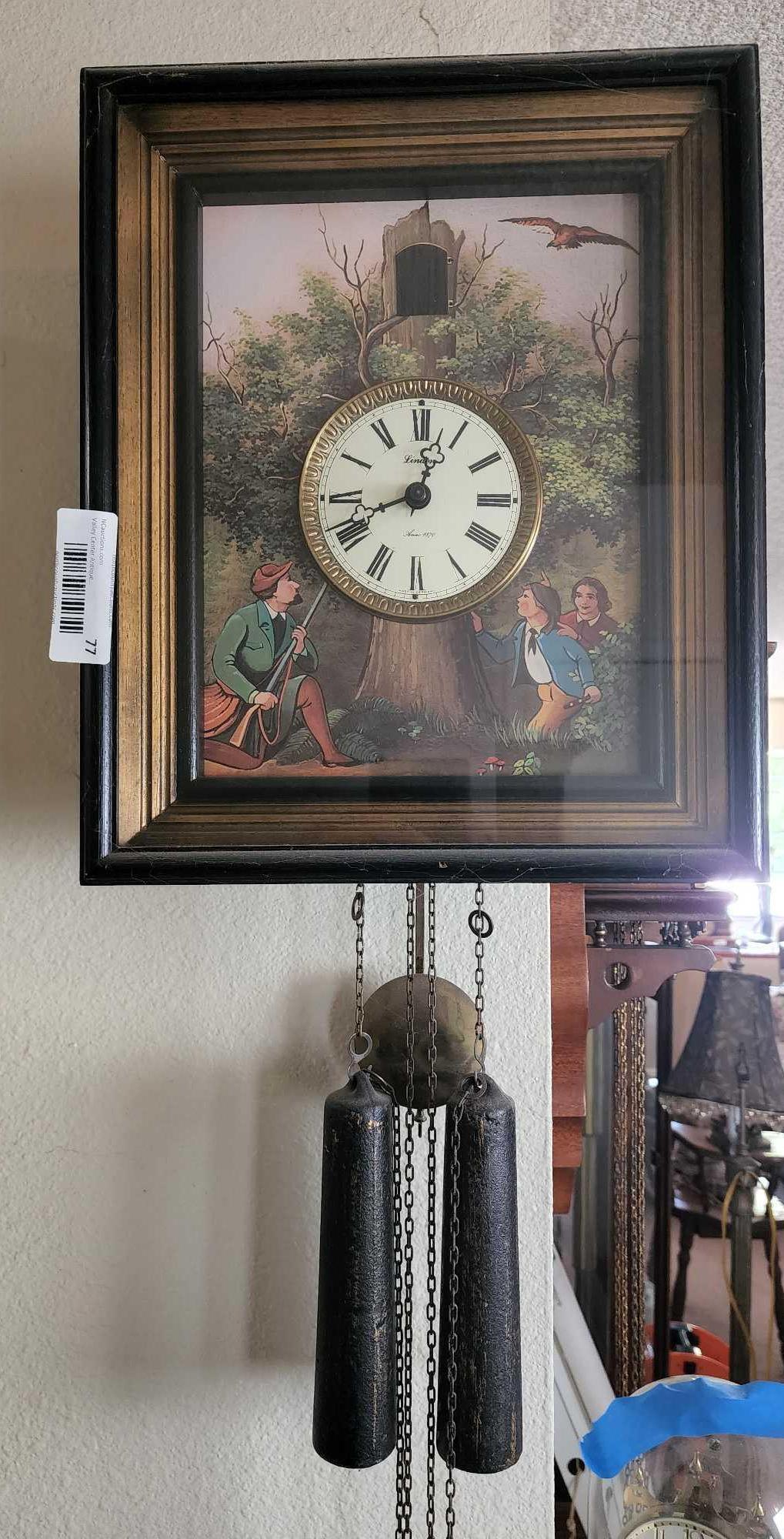 linden hunters wall clock