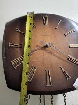 JUNGHANS Vintage Design Mid Century 8 Day Retro Wall Clock Kienzle Mauthe era