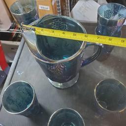 Vintage carnival glasses and pitcher Goodwill Location