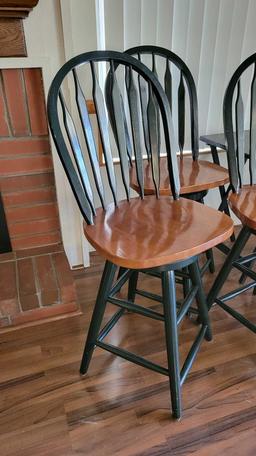 Six Swivel bar stools