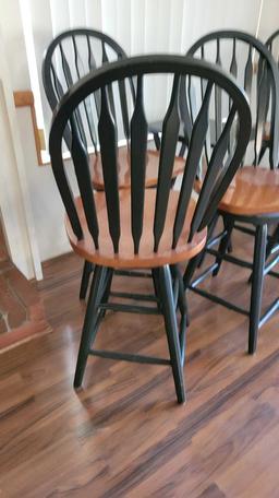 Six Swivel bar stools