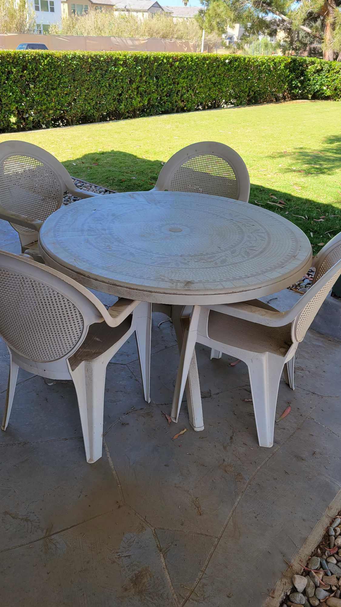 Outdoor furniture sets Two tables eight chairs